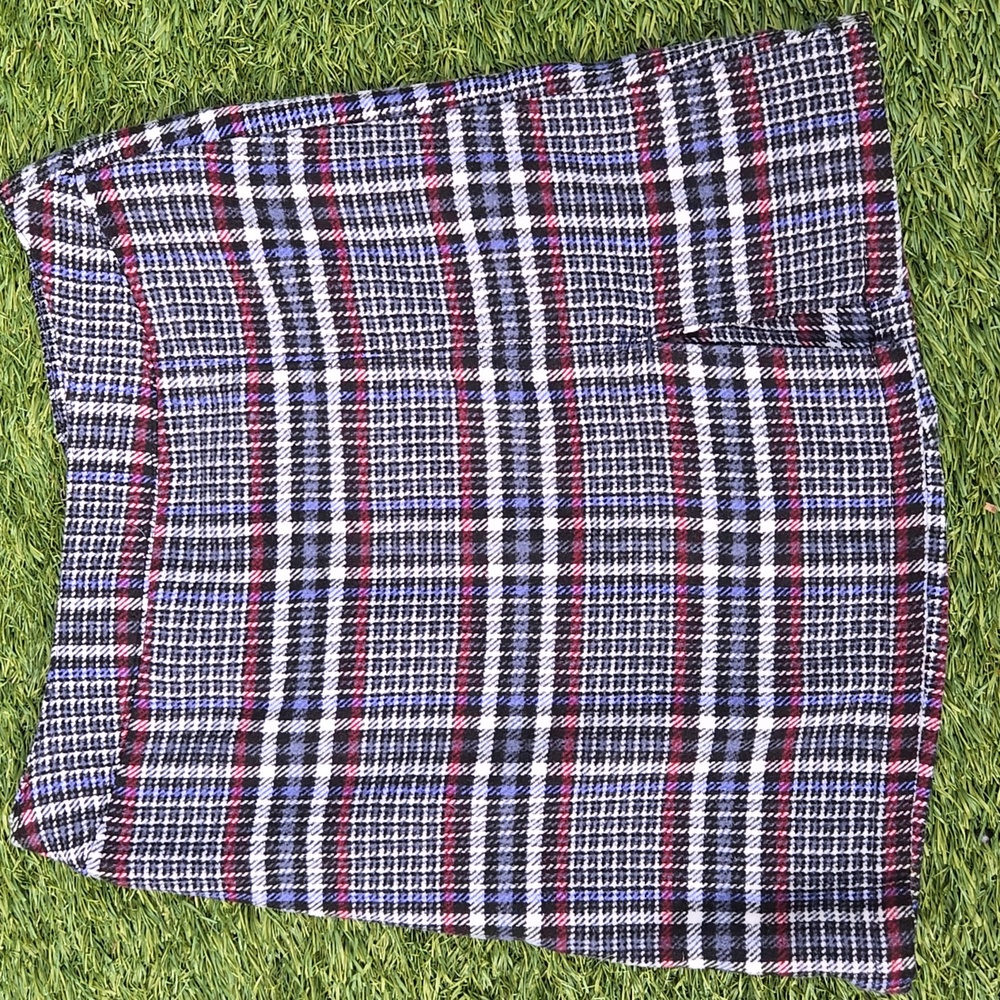No Boundaries Plaid Mini Skirt - Black, Blue White, Red